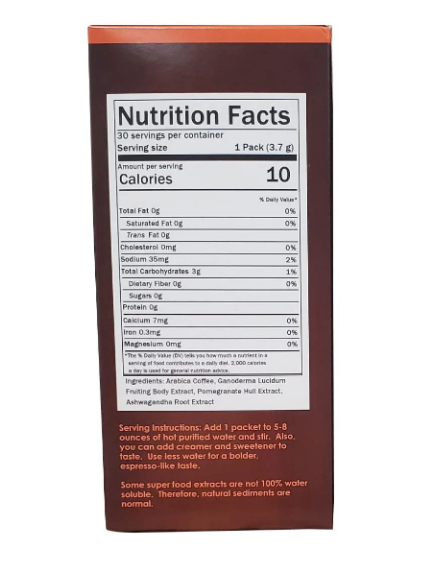 Nuvia Healthy Gourmet Instant Coffee w/ Organic Ganoderma